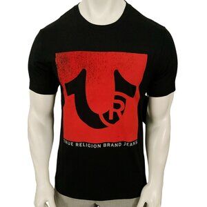 NWT TRUE RELIGION MSRP $59.99 MEN'S BLACK CREW NECK SHORT SLEEVE T-SHIRT SIZE XL